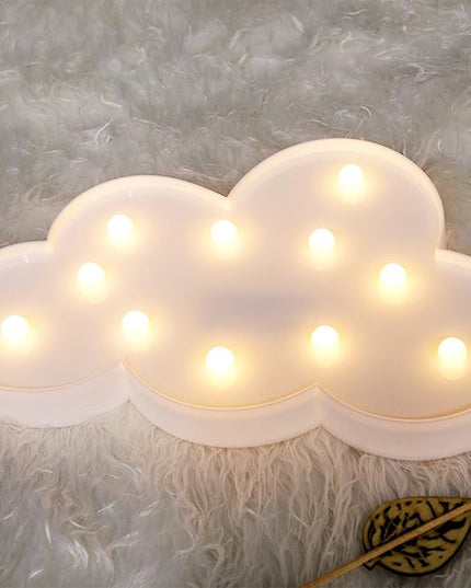 Cloud LED Night Light Table Lamp for Party Birthday Wedding Atmosphere,Battery Operated Decorative Marquee Signs Light Nursery Lamp for Bedroom and Wall Decoration(Cloud) - LeafyLoom