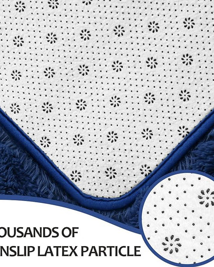 6x9 Large Area Rugs for Living Room, Super Soft Fluffy Modern Bedroom Rug, Navy Blue Indoor Shag Fuzzy Carpets for Girls Kids Nursery Room Home Decor - LeafyLoom