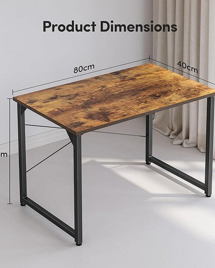 CubiCubi Computer Desk, 32 inch Small Home Office Desk for Small Spaces, Modern Simple Style for Home, Office, Study, Writing, Vintage - LeafyLoom