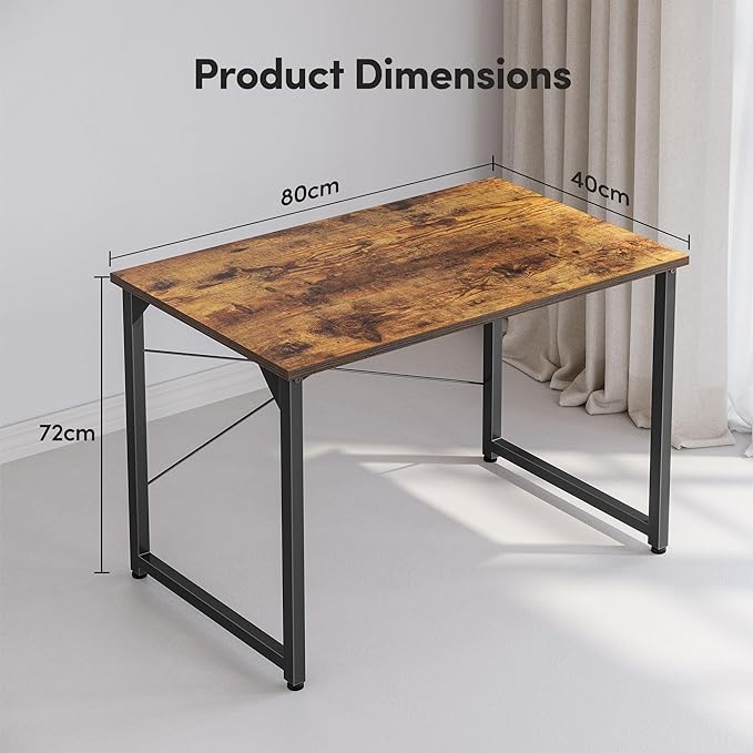 CubiCubi Computer Desk, 32 inch Small Home Office Desk for Small Spaces, Modern Simple Style for Home, Office, Study, Writing, Vintage - LeafyLoom