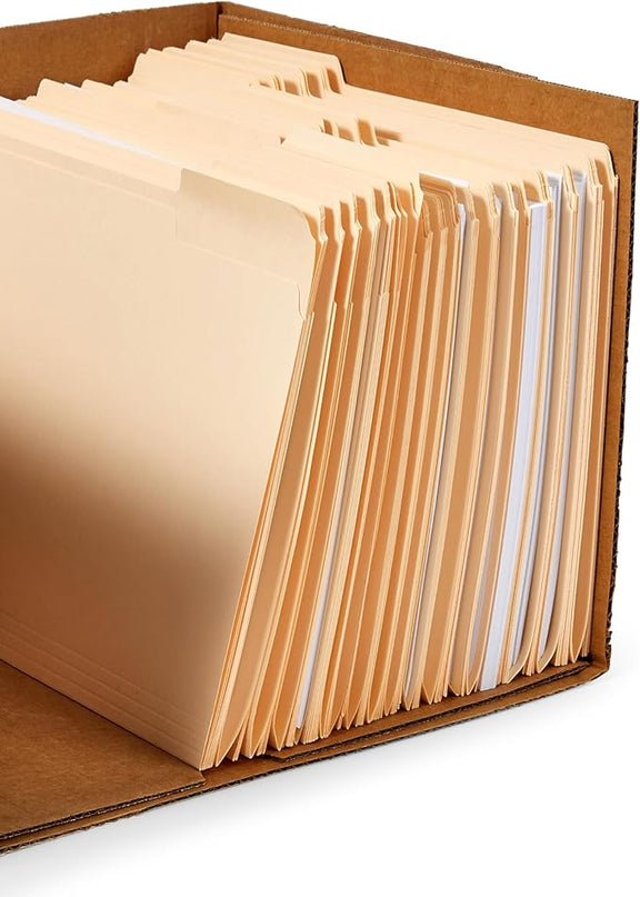 Amazon Basics Storage and Filing Boxes With Lid and Handles, Legal/Letter Size, Basic Duty, Pack of 20, White, 16.2" L x 12.5" W x 10.5" H - LeafyLoom