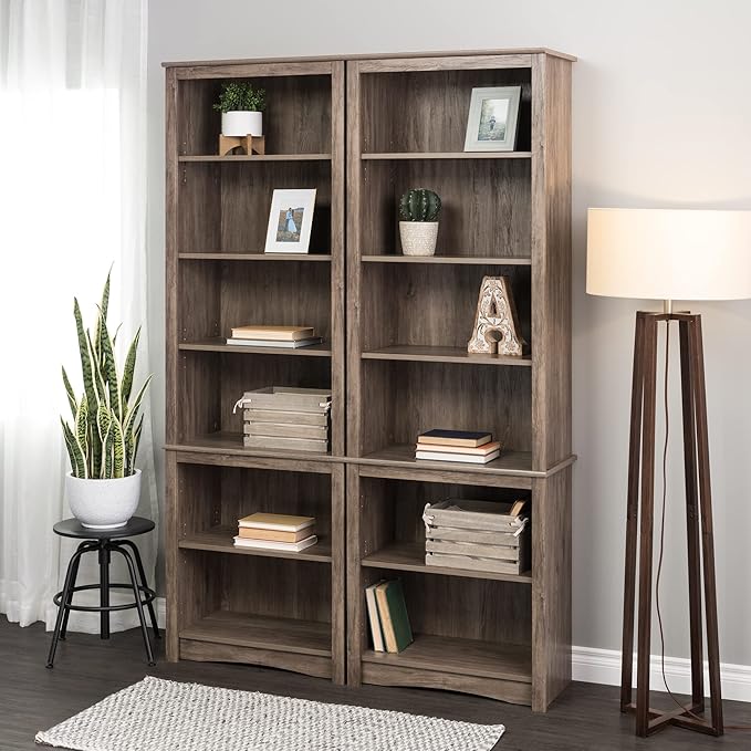 Prepac Prepac Home Office Tall 6-Shelf Bookcase - LeafyLoom
