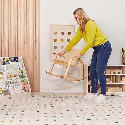 ECR4Kids Bentwood Rocking Chair, Kids Furniture, Natural - LeafyLoom