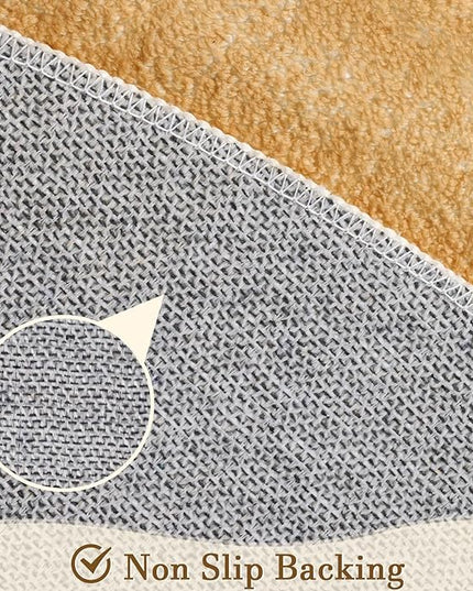 Topotdor Round Kids Play Rug Alphabet Nursery Area Rug Extra Large Soft Crawling Play Mat for Children Toddlers Bedroom (47 inch, Brown) - LeafyLoom