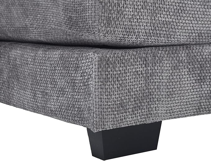 6 Seater Overstuffed Modular Sectional Sofa Cloud Couch with Double Chaise Lounge, U Shaped Chenille Upholstered Leisure Sofa&Couches with Memory Foam and Waist Pillows for Living Room Office - LeafyLoom