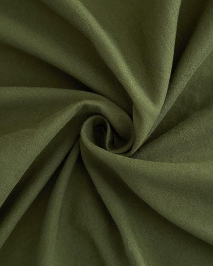 Army Green Full Size Sheet Set Extra Soft Deep Pocket Sheets Set,4 Piece Bed Fitted Sheets Fit 16 Mattress,Wrinkle,Fade,Sain Resistant Cooling Bed Sheets,Fitted Sheets,Pillowcases Set - LeafyLoom