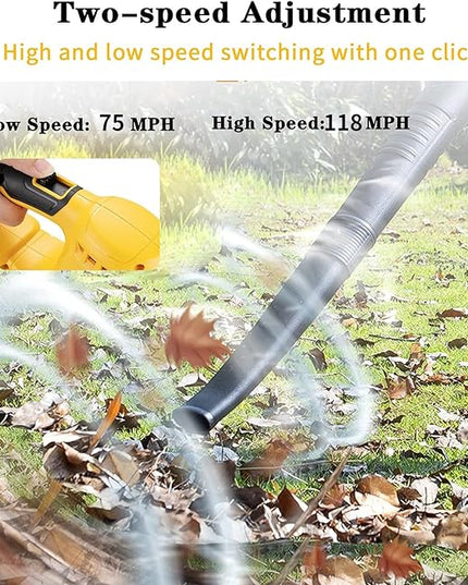 Cordless Leaf Blower Compatible for Dewalt 20V Max Battery(𝐁𝐚𝐭𝐭𝐞𝐫𝐲 & 𝐂𝐡𝐚𝐫𝐠𝐞𝐫 𝐍𝐨𝐭 𝐈𝐧𝐜𝐥𝐮𝐝𝐞𝐝), Electric Handheld Lightweight Leaf Blower for Lawn Care & Yard Cleaning - LeafyLoom