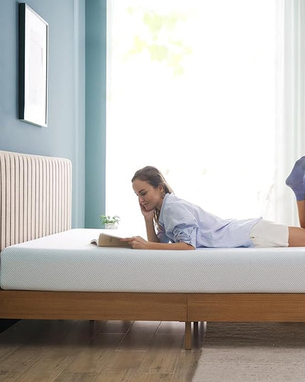 ZINUS 6 Inch Green Tea Cooling Memory Foam Mattress [New Version], Full, Fiberglass free, Medium Firmness, Cooling Gel Foam, Certified Safe Foams & Fabric, Mattress in A Box - LeafyLoom
