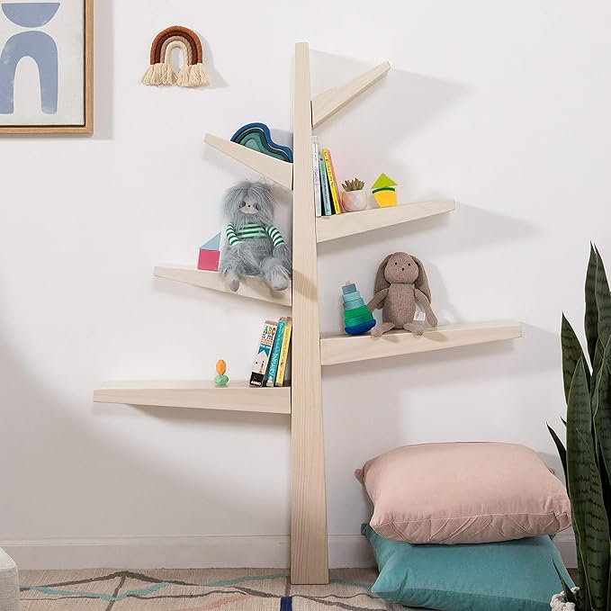 Babyletto Spruce Tree Bookcase in Washed Natural - LeafyLoom