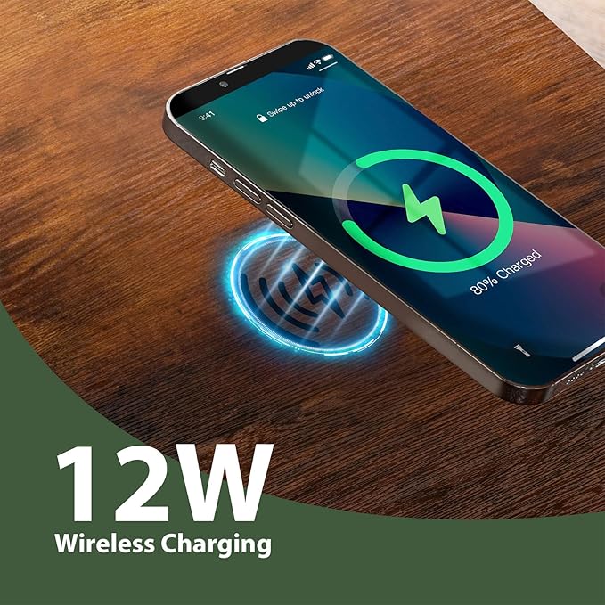 Electric Standing Desk with Drawer,48 x 24 Inches Standing Desk Adjustable Height Desk with 12W Wireless Charging,One-Piece Wooden Desktop Sit Stand Up Desk, Memory Home Office Desks - LeafyLoom