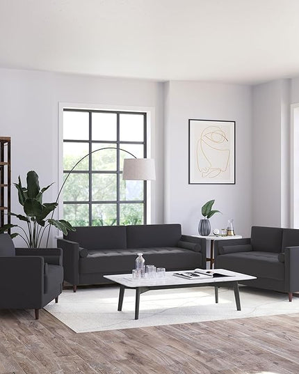 LifeStyle Solutions Arm chair, 39.8" W x 31.1" D x 33.5" H, Heather Grey - LeafyLoom
