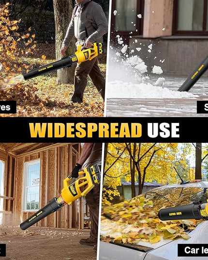 ALLOYMAN 40V Max Cordless Leaf Blower,500CFM Dual Battery Driven Blower with 2 * 4.0Ah Batteries & Fast Charger,2 Variable Speed Lightweight Battery Powered Leaf Blowers for Lawn Care/Snow Blowing - LeafyLoom