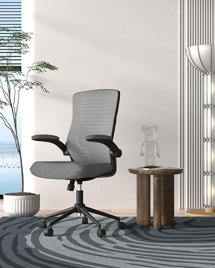 Office Chair, High Back Desk Chair with Adjustable Lumbar Support, Ergonomic Mesh Computer Chair with Premium Cold-Cured Cushion, Height Liftable Swivel Chair for Home Office - LeafyLoom