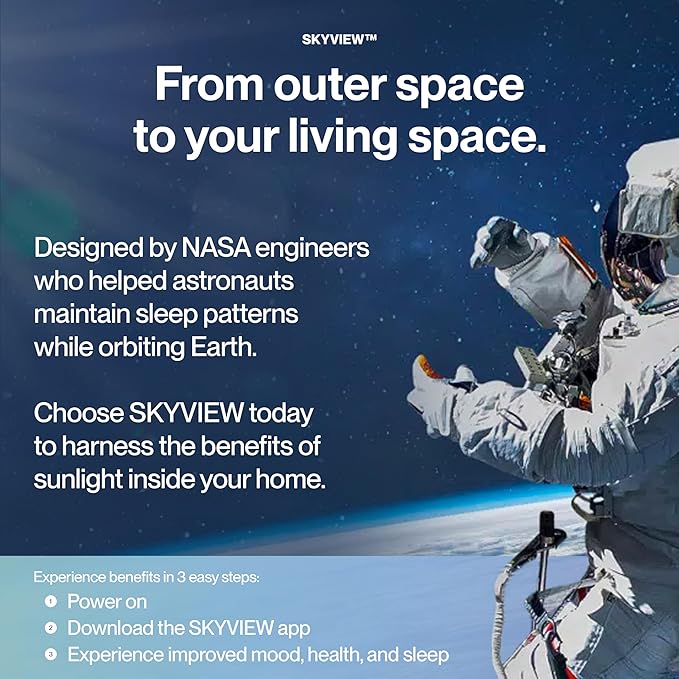 Wellness Table Lamp SKY-VIEW 2, Designed by NASA Engineers – Improves Focus, Boosts Mood, and Helps You Sleep Better - LeafyLoom