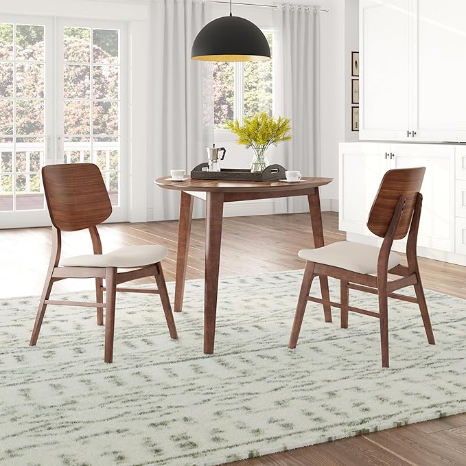 New Classic Furniture Oscar Corner Table, Walnut - LeafyLoom