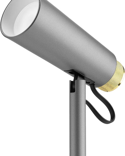 Dimmable 4W LED Desk Light Charging Station - Smart Phone Qi Wireless Charger Lamp w/Adjustable Shade - Modern Bedside/Study/Office Table Lighting - Silver/Gold - LeafyLoom