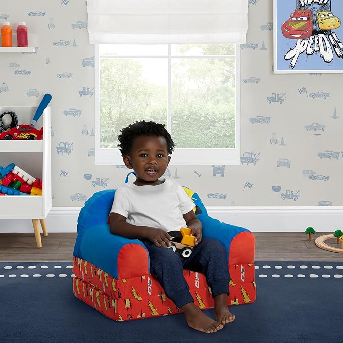 Delta Children Cozee Buddy Flip-Out Kids Chair, Cars - LeafyLoom