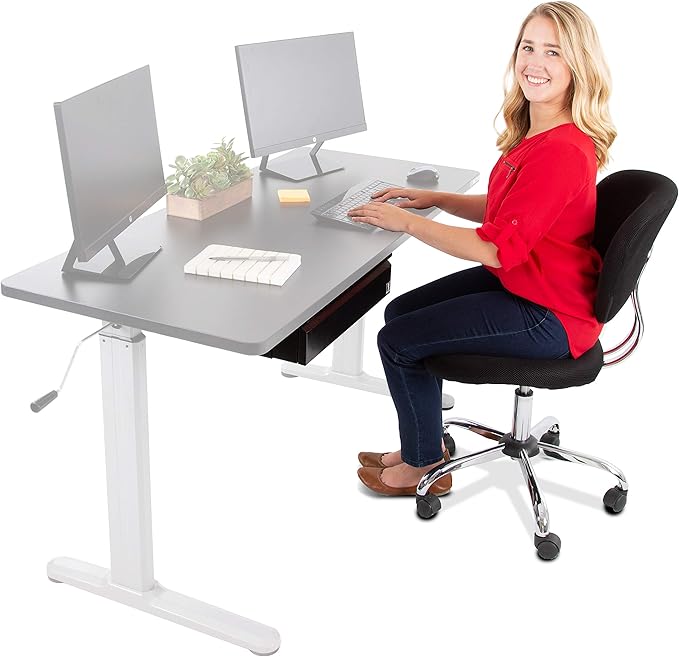 Stand Steady Attachable Under Desk Drawer | Pull-Out Storage Organizer with Smooth Sliding Tracks | Spacious Storage Drawer Easily Mounts to Desks and Workstations (Black / 17.5 x 11.5) - LeafyLoom