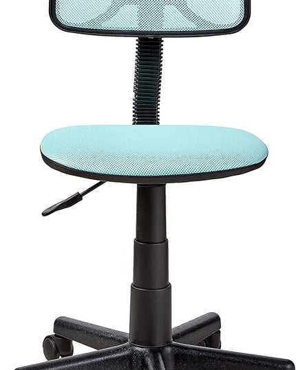 Swivel Mesh Desk Chair, Blue 20.86D x 22W x 33.46H in - LeafyLoom