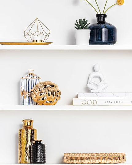 1pcs Gold Knot Decor, Coffee Table Books Decor (5x4) Book Decor, Bookshelf Decor, Shelf Decor Aesthetic, Home Decor Accents, Console Table Decorations - LeafyLoom