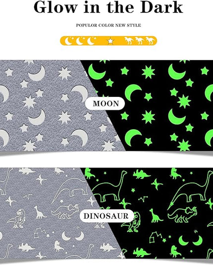 Eanpet Large Playroom Rug for Kids Glow in The Dark Dino Area Rugs for Boys Girls Toddlers Bedroom Decorative 5x7 Grey Play Mat for Babies 1-3 Years - LeafyLoom