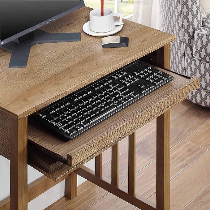 Convenience Concepts Designs2Go Mission Desk with Keyboard Drawer, Driftwood - LeafyLoom