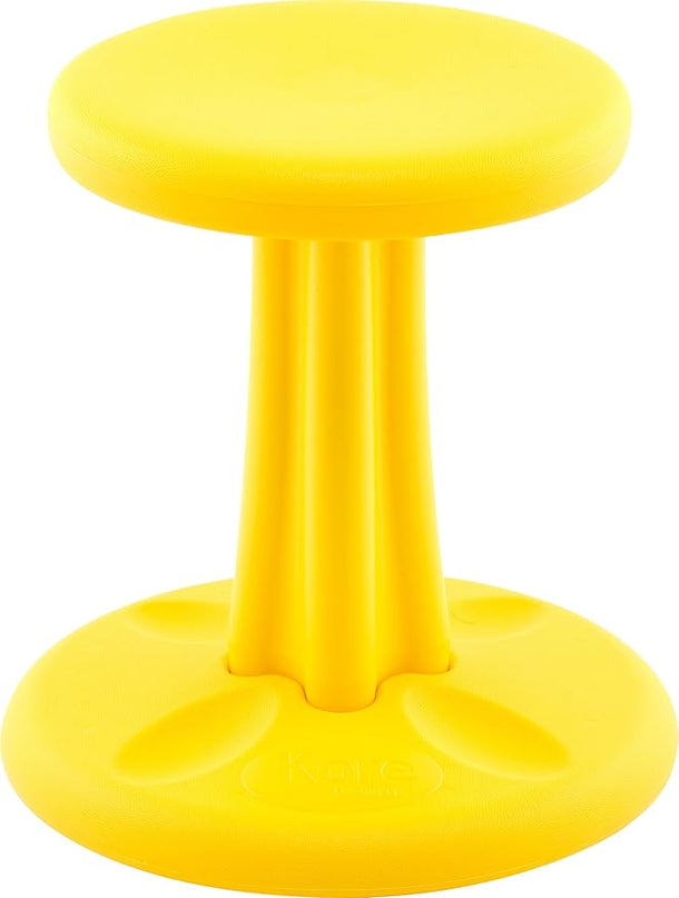 Kore Kids Wobble Chair - Flexible Seating Stool for Classroom & Elementary School, ADD/ADHD - Made in The USA - Age 6-7, Grade 1-2, Yellow (14in) - LeafyLoom