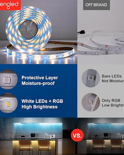 Sengled Smart Zigbee Multicolor Light Strip, 2M (6.56ft) Base Kit, Hub Required, Also Works with Alexa & Google Assistant, RGBW, Extendable, High Brightness, 1400Lumens (E1G-G8E) Sengled
