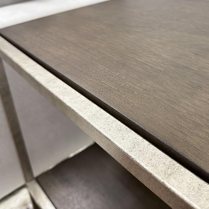 NicBex Coffee Table Wooden Coffee Table with Storage Rectangle Center Tables with Open Shelves and Metal Frame Dining Table for Living Room, Dining Room, Office, and Bedroom,50" W, Brown - LeafyLoom