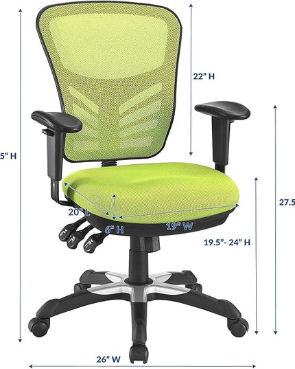 Modway Articulate Ergonomic Mesh Office Chair in Green - LeafyLoom