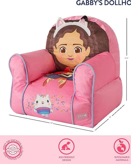 Idea Nuova Gabby's Dollhouse Bean Bag Sofa Chair - LeafyLoom