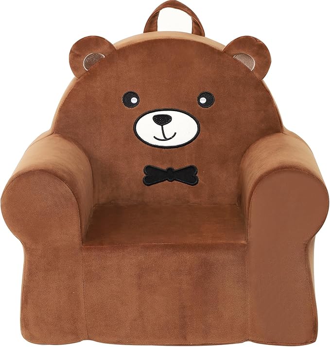 Cuddly Toddler First Chair, Premium Character Chair, Brown Bear, 18 month up to 3 Years - LeafyLoom