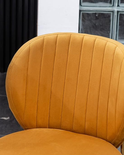 Roundhill Furniture Amoa Dining Chair, Set of 2, Yellow - LeafyLoom