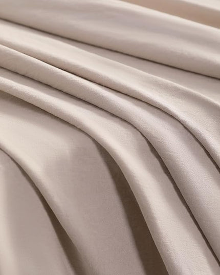 NTBAY Twin Comforter Set with Sheets, 5 Pieces Soft and Breathable Twin Bedding Set, Twin Bed in a Bag, Down Alternative Comforter Set Solid Color All Season, Kids Bedding Set, Taupe - LeafyLoom