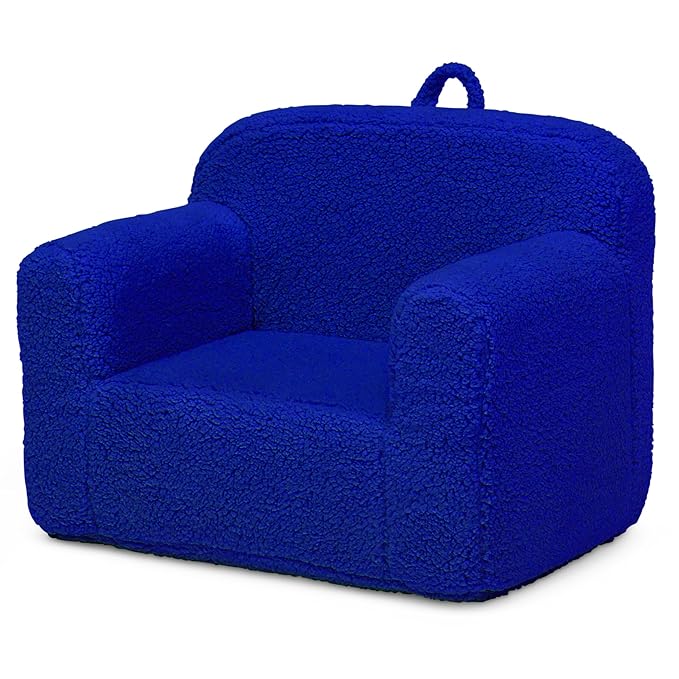Delta Children Cozee Sherpa Chair, Royal Blue - LeafyLoom