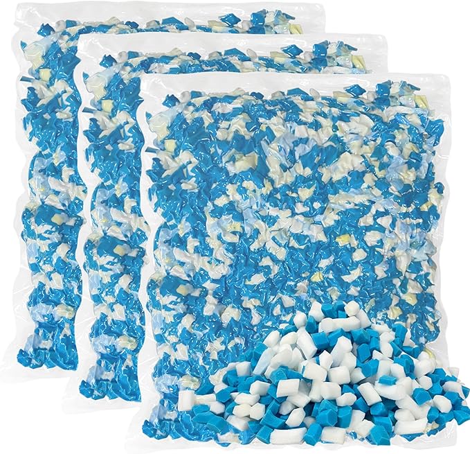 15 LBS Shredded Gel Memory Foam Filling, Comfortable and Soft Bean Bag Chair Filler, Memory Foam Stuffing for Cooling Pillow - LeafyLoom