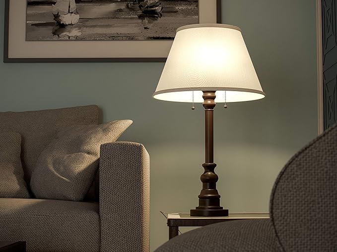 Kenroy Home 30437BRZ Spyglass Table Lamp with Bronze Finish, Classic Style, 30.5" Height, 17" Width, 17" Depth - LeafyLoom