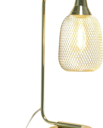 Elegant Designs LD1060-GLD Mesh Wire Table Lamp, Gold - LeafyLoom