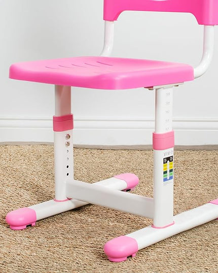 VIVO Height Adjustable Kids Desk Chair, Chair Only, Designed for Interactive Workstation, Universal Children's Ergonomic Seat, Pink, DESK-V201P-CH - LeafyLoom