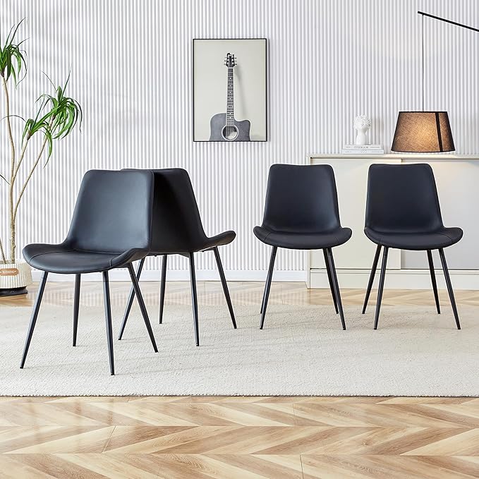 NicBex Haerin-SD-00316-LWJ Dining Chairs, 19.6"x18.5"x32.6", Black - LeafyLoom