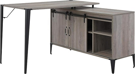 NicBex Kimberly-DW-00023-LWJ Home Office Desks, 48"x48"x31", Gray Oak - LeafyLoom