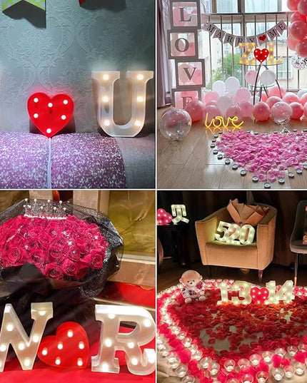 Colorful Letter LED Lights, 16 Colors Changing LED Marquee Letter Lights, Dimmable Night Lights for Wedding, Birthday, Holiday, Party, Bar, Christmas Decoration,Dorm Room Decor-Multicolor 8 - LeafyLoom