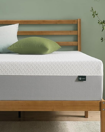 ZINUS 10 Inch Green Tea Essential Memory Foam Mattress [New Version], King, Fiberglass Free, Medium Feel, Breathable Airflow Memory Foam, Certified Safe Foams & Fabric, Mattress in A Box - LeafyLoom