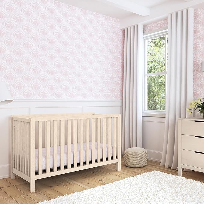 Carter's by DaVinci Colby 4-in-1 Low-Profile Convertible Crib in Washed Natural, Greenguard Gold Certified - LeafyLoom