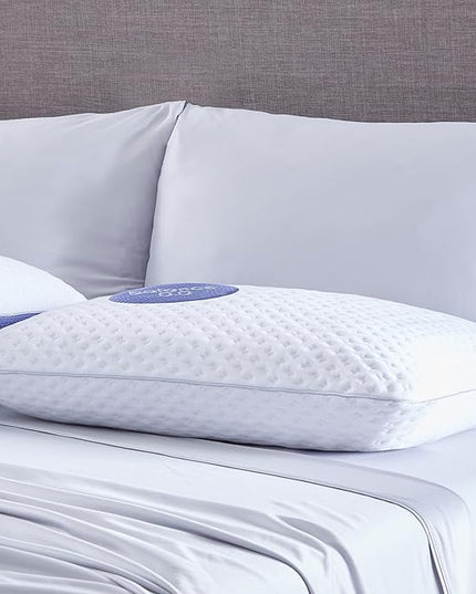 Bedgear Balance Performance Pillow - Size 0.0 - Moisture Wicking Bed Pillow for All Sleep Positions - Medium Firmness Bed Pillow - Hypoallergenic, Washable Removable Cover - 20" W x 26" L x 4.75" H - LeafyLoom