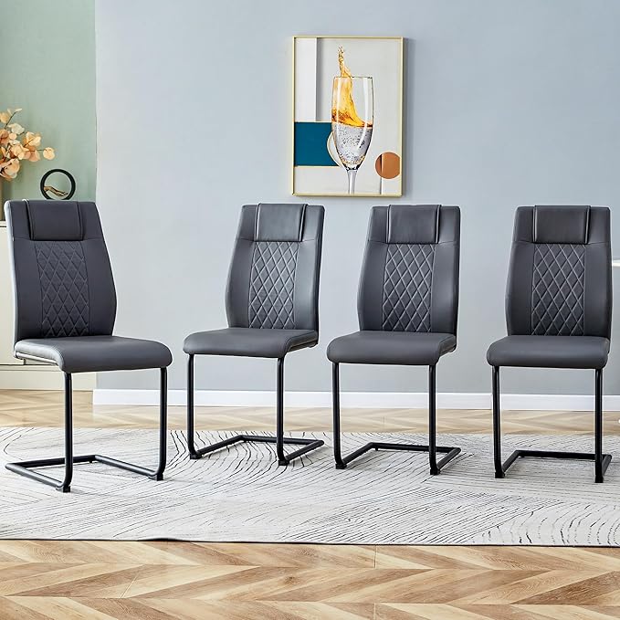 NicBex Haerin-SD-00321-LWJ Dining Chairs, 16"x16"x38", Gray - LeafyLoom