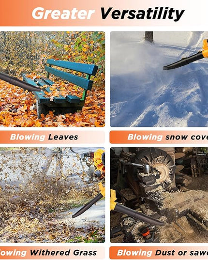 Cordless Leaf Blower, 6 Speed Modes, 150 mph Max Wind Speed, 500 cfm, Digital Display Leaf Blower Cordless with 21V 5.2Ah Battery and Charger for Lawn Care & Garden Maintenance - LeafyLoom