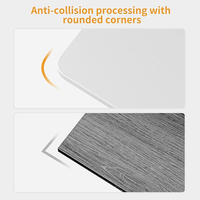 BANTI Computer Desk, 47 inch Home Office Writing Study Desks with Storage Bag, Small PC Table, Modern Simple Style for Space-Saving, White - LeafyLoom