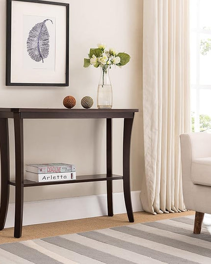Leick Home 10332 Boa Console Hall Stand with Shelf, Chocolate Cherry, 38 in x 14 in x 30 - LeafyLoom