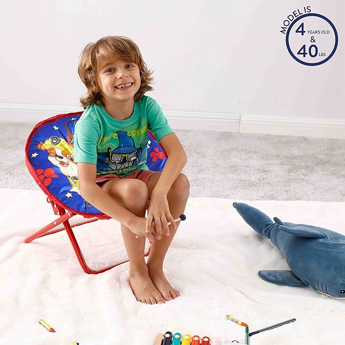Idea Nuova Saucer Chair, Paw Patrol/Blue - LeafyLoom